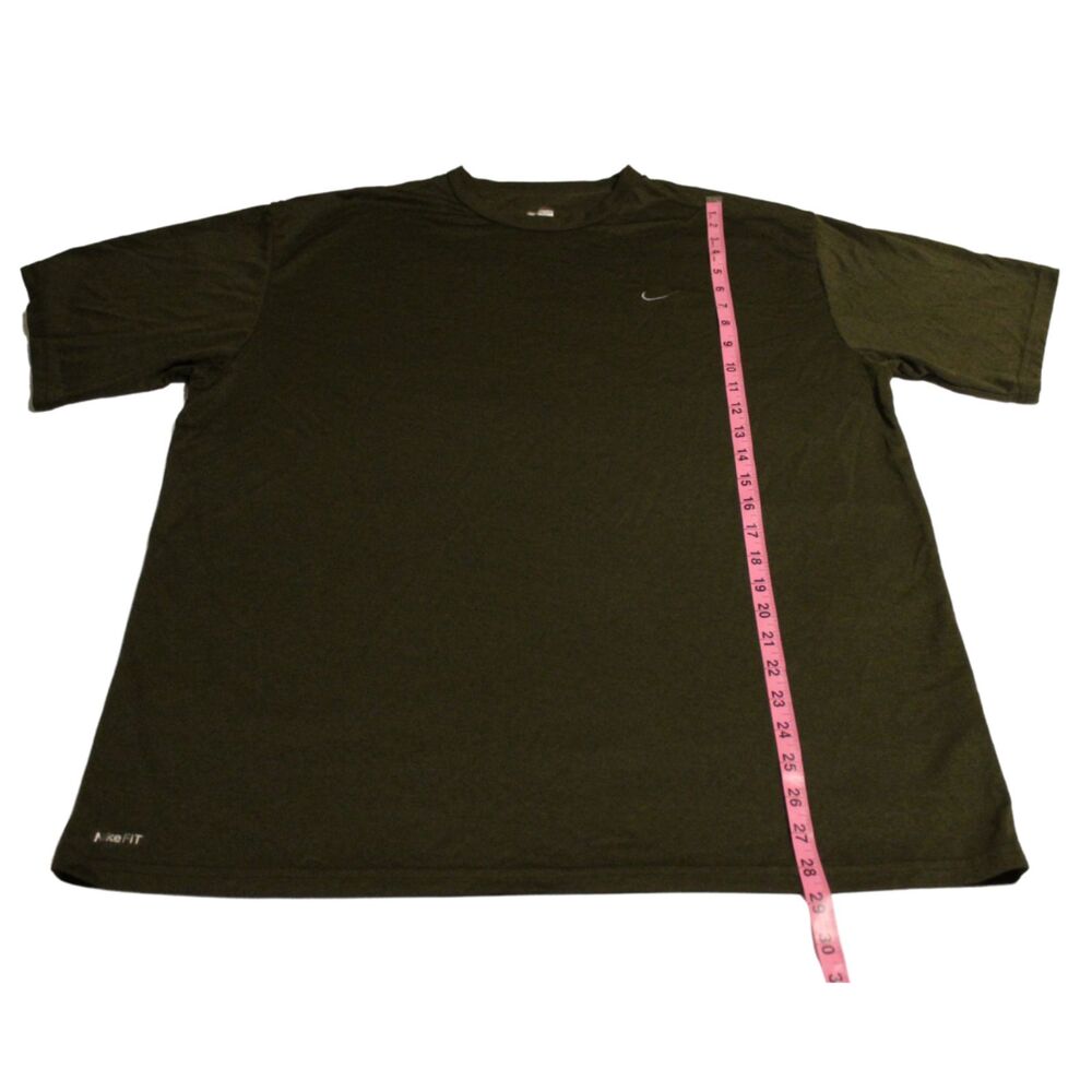 Men's Nike Dry Fit Short Sleeve Pullover Shirt Olive Green Size XL Extra-Large